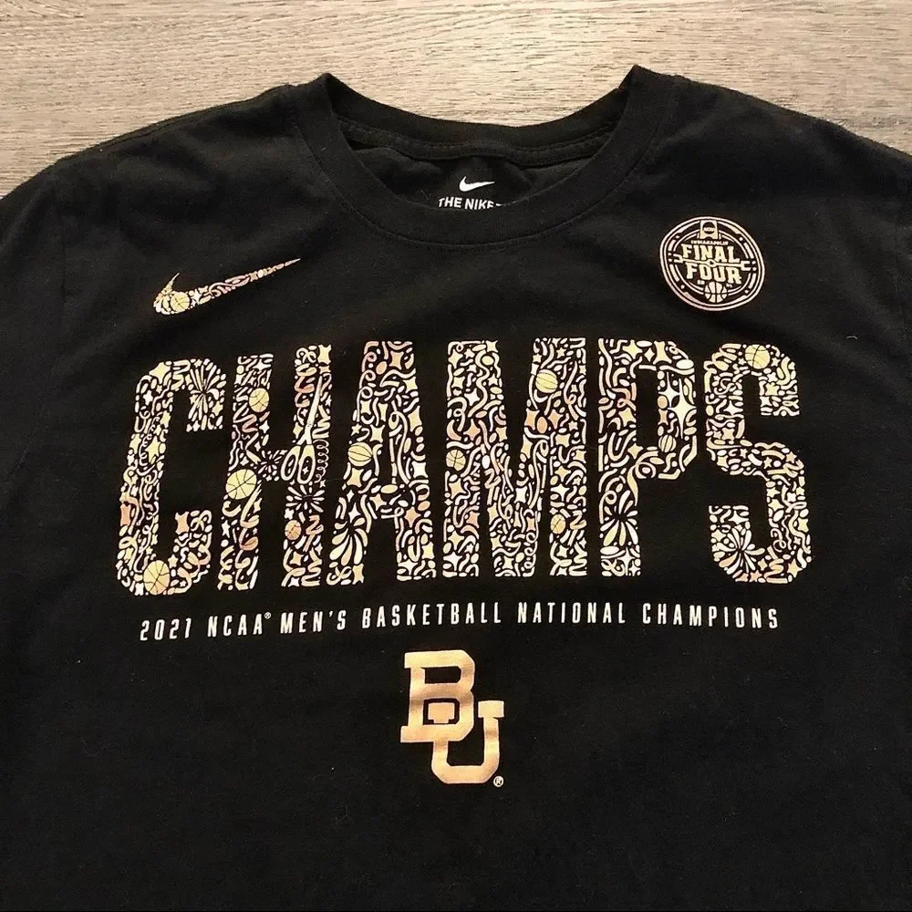 NIKE 𝅺Rare Baylor National Champions Team Issue On-Court Shirt Men Basketball L